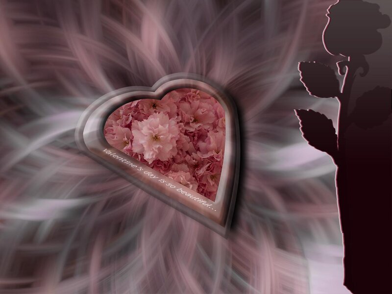 Valentine's Day floral heart