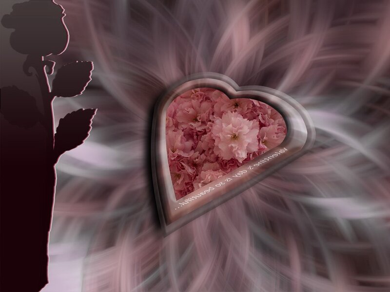 Valentine's Day floral heart