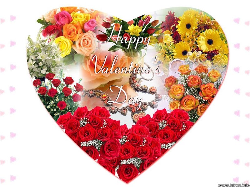 Valentine's Day flower heart