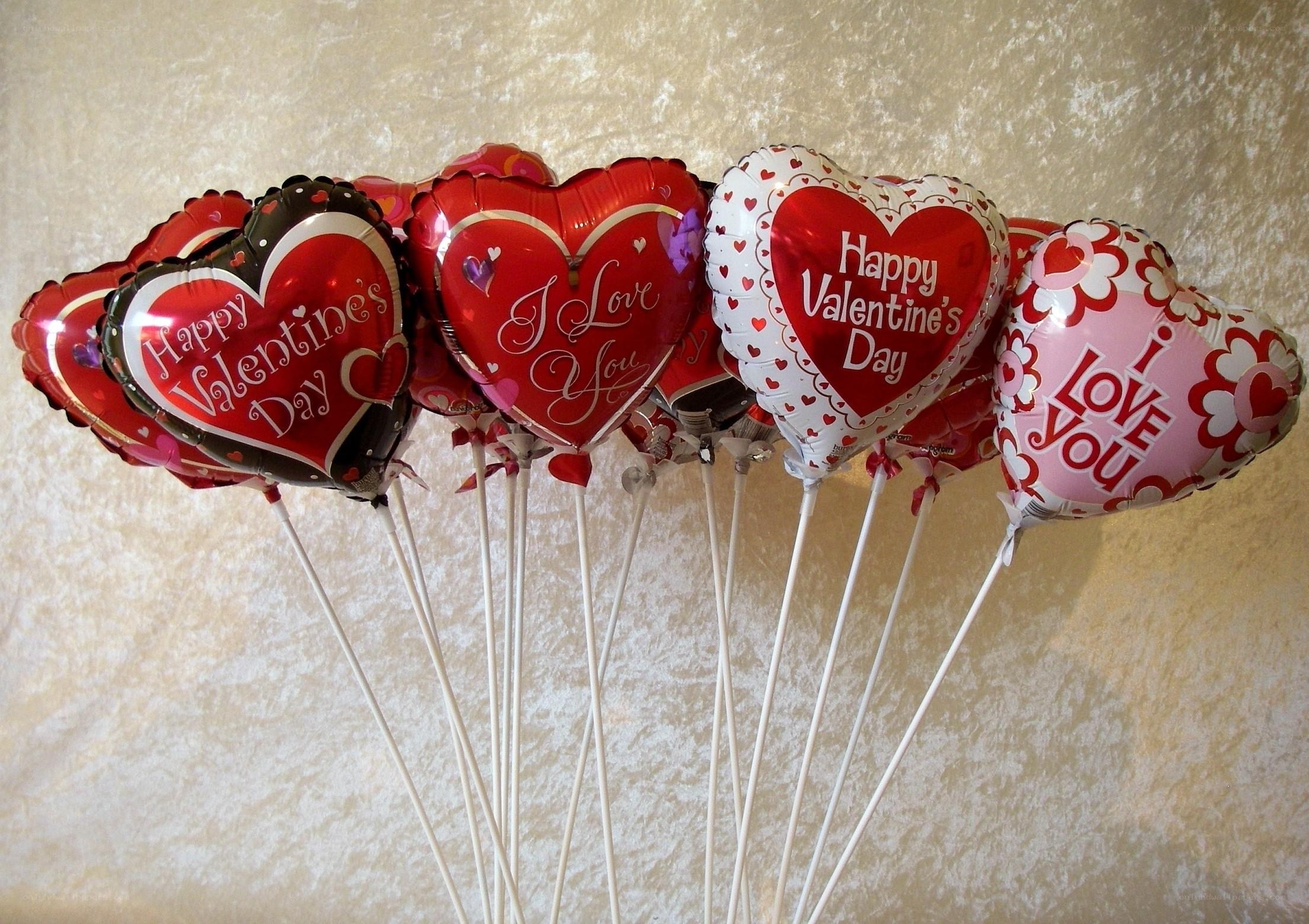 Valentine's Day heart balloons