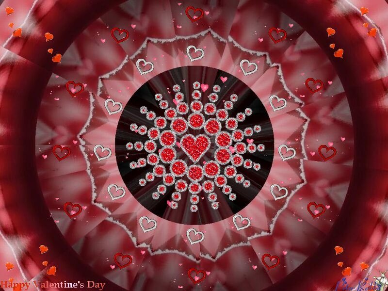 Valentine's Day heart mandala