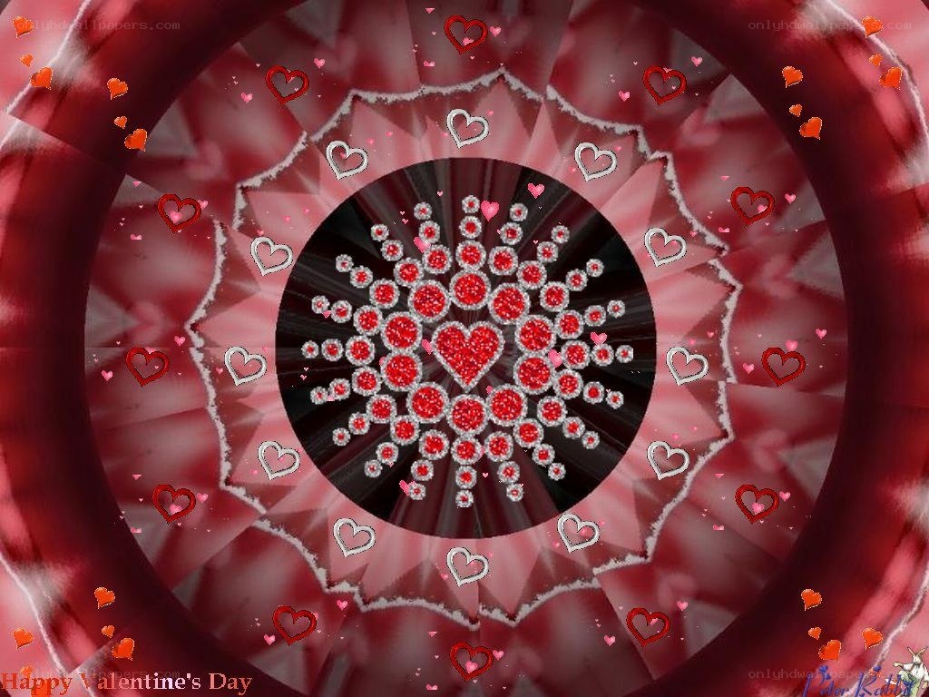 Valentine's Day heart mandala