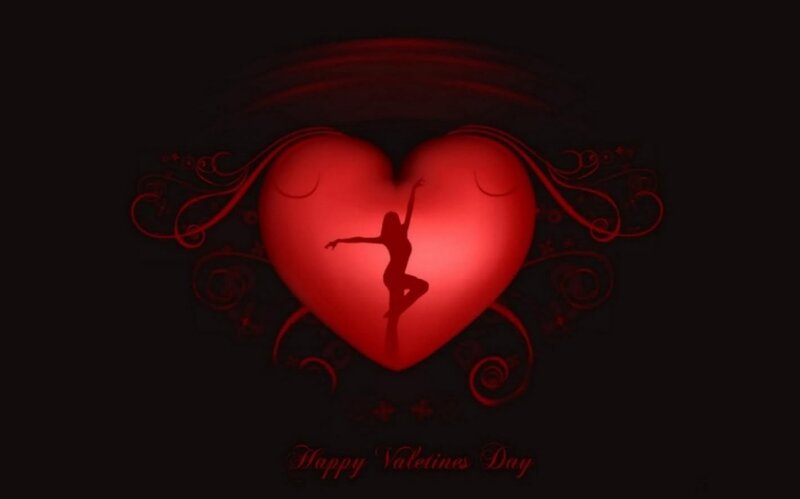 Valentine's Day heart silhouette
