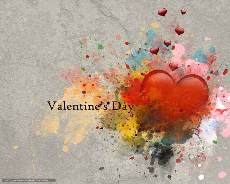 Valentine's Day heart splatter