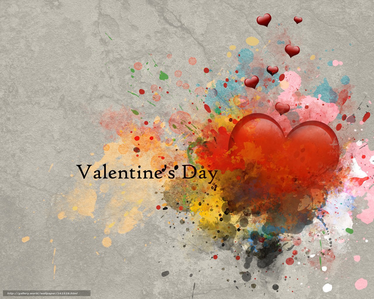 Valentine's Day heart splatter
