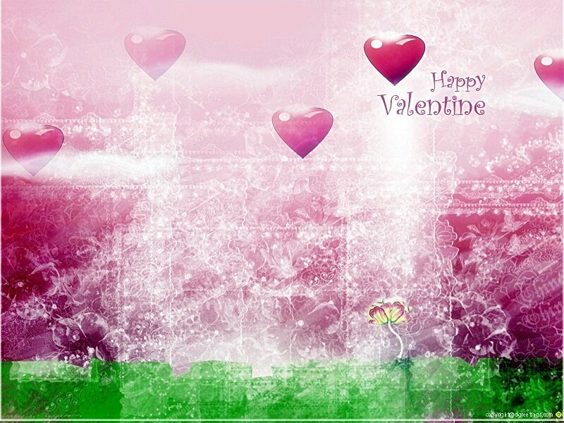 Valentine's Day hearts and flowers