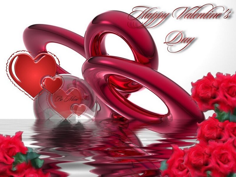 Valentine's Day hearts and roses
