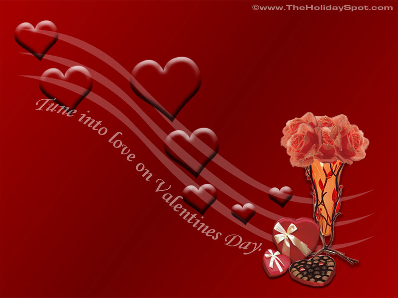 Valentine's Day hearts and roses