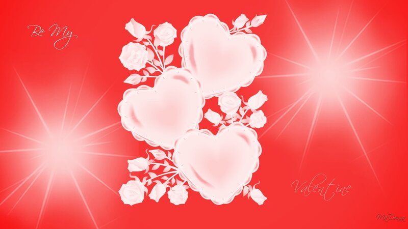 Valentine's Day hearts and roses