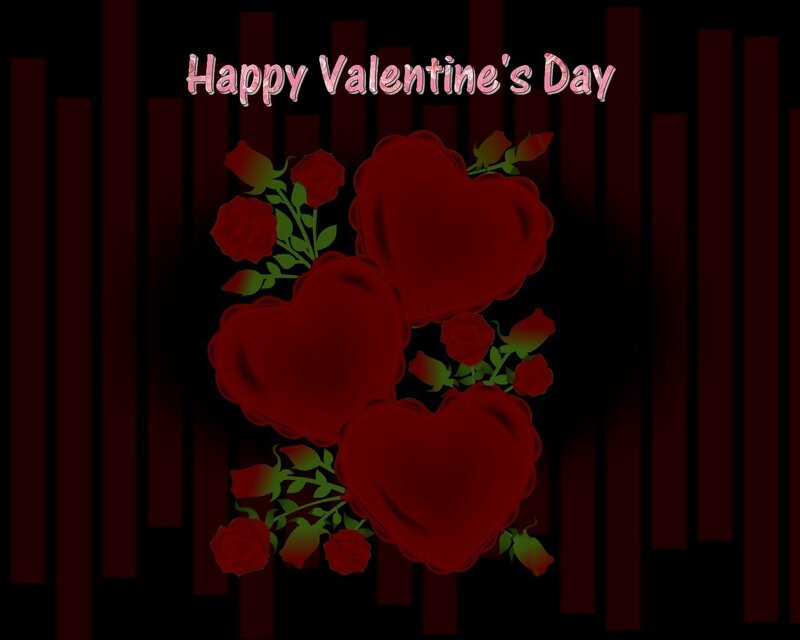 Valentine's Day hearts and roses