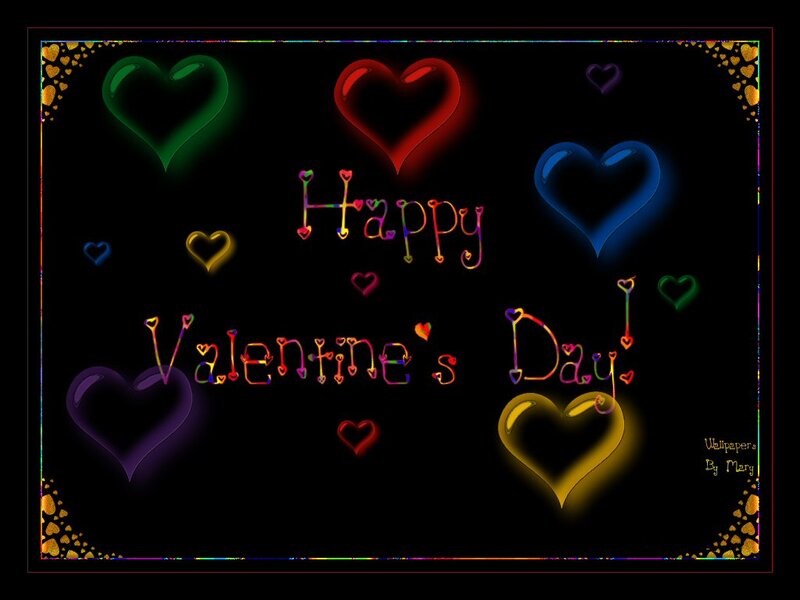 Valentine's Day Hearts — Black