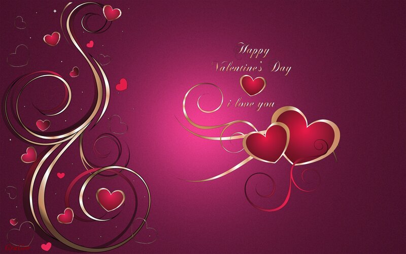 Valentine's Day Hearts — Purple