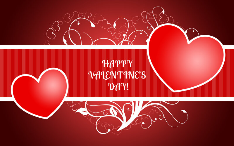 Valentine's Day Hearts — Red, Festive
