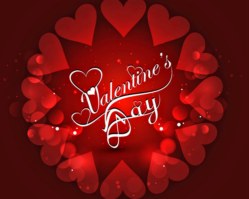 Valentine's Day Hearts — Red, Romantic, Vector Art