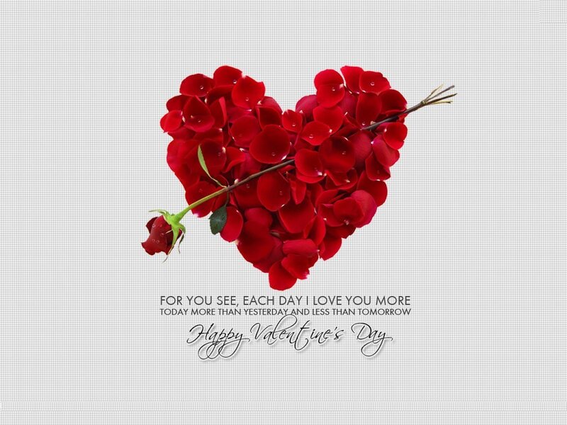 Valentine's Day rose heart