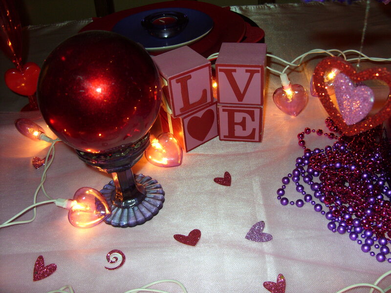 Valentine's Day Table Setting — Red, Romantic