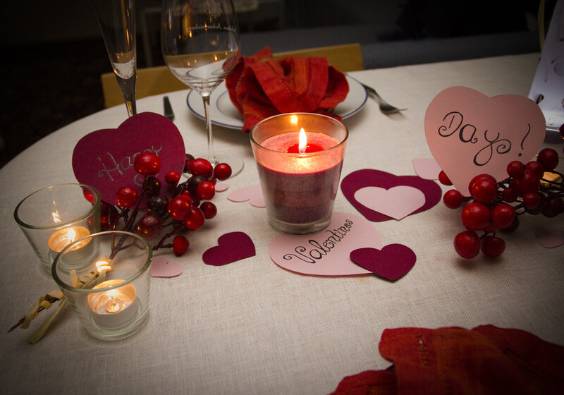 Valentine's Day Table Setting — Red