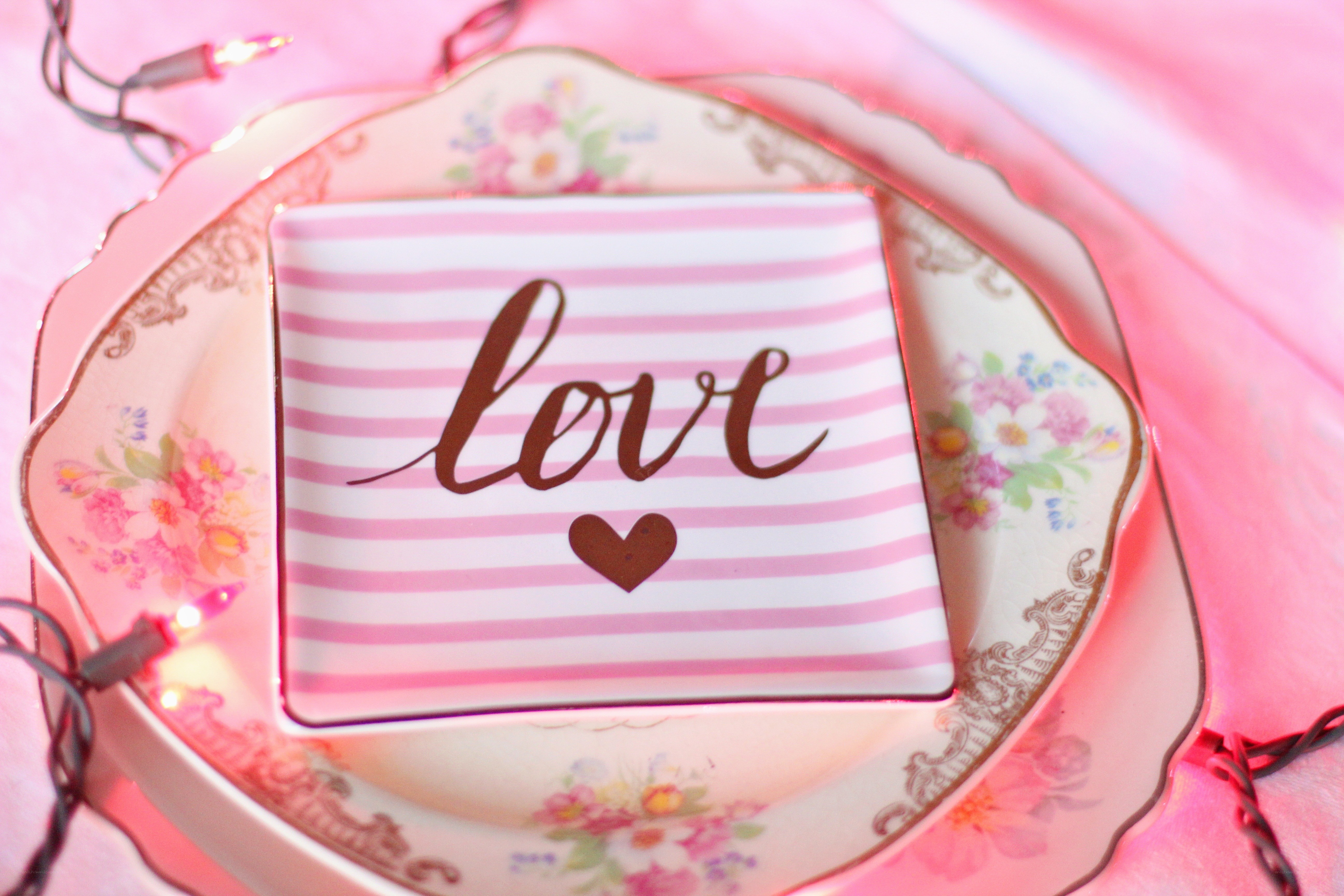 Valentine's Day table setting