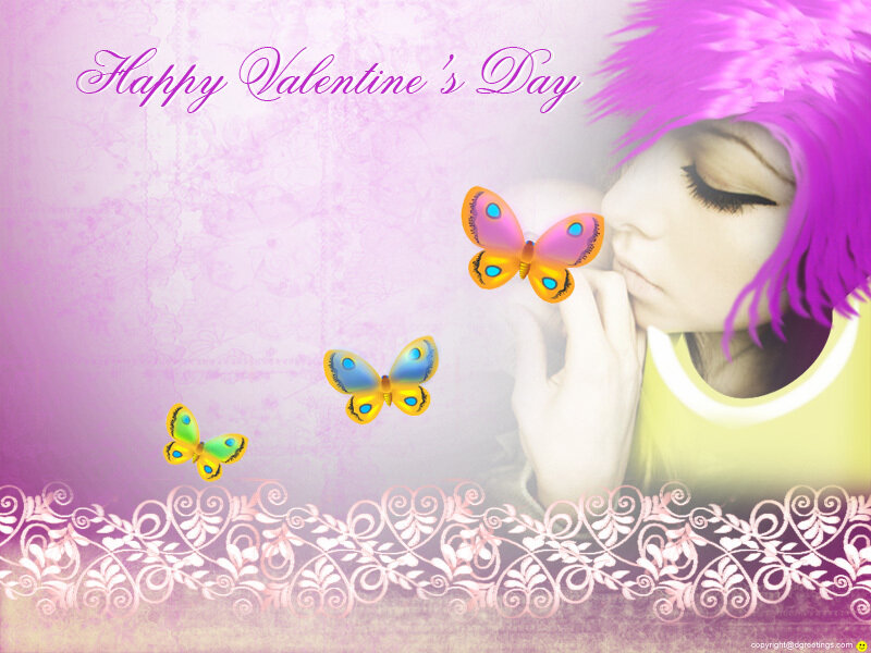 Valentine's Day with butterflies