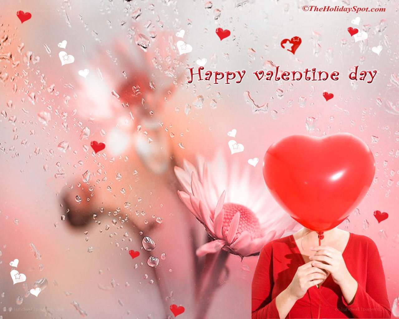 Valentine's Day with heart balloon