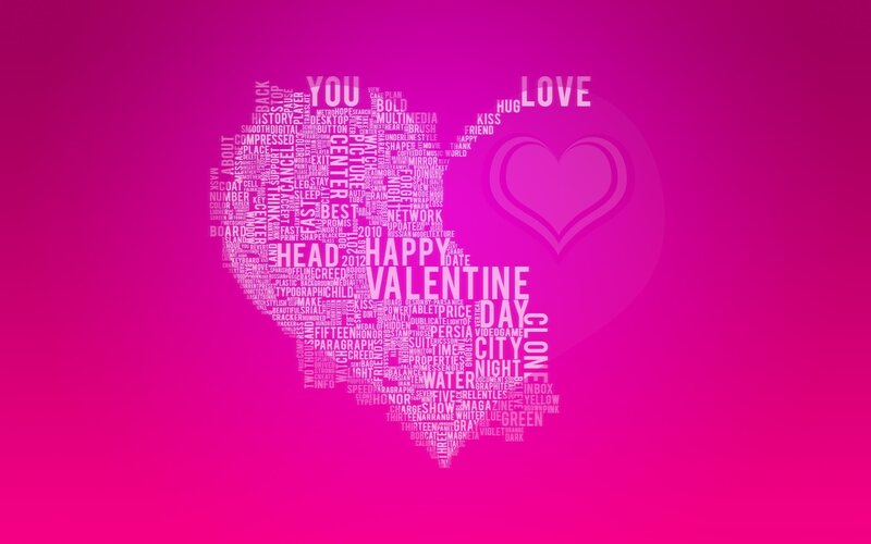 Valentine's Day word art