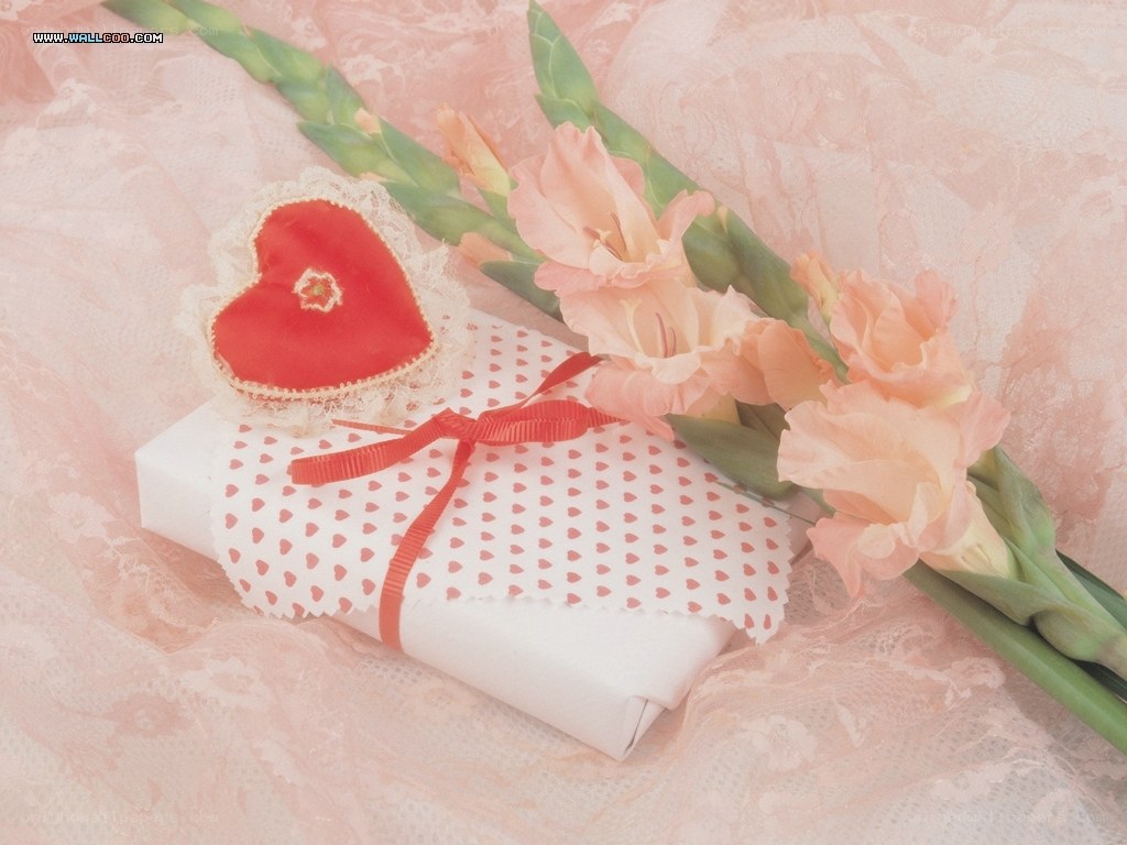 Valentine's gift with flowers