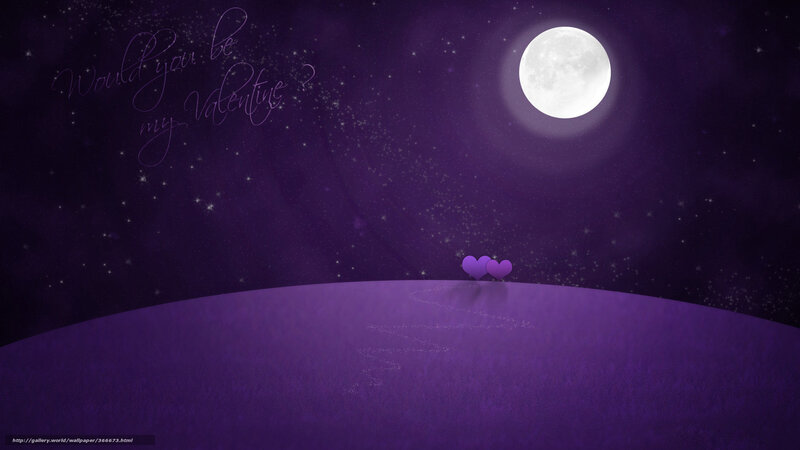 Valentine's moonlit scene