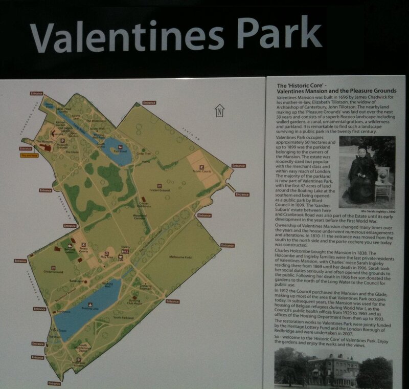 Valentines Park map and history
