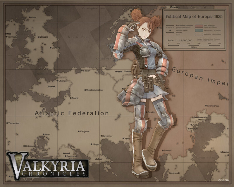 Valkyria Chronicles character on map
