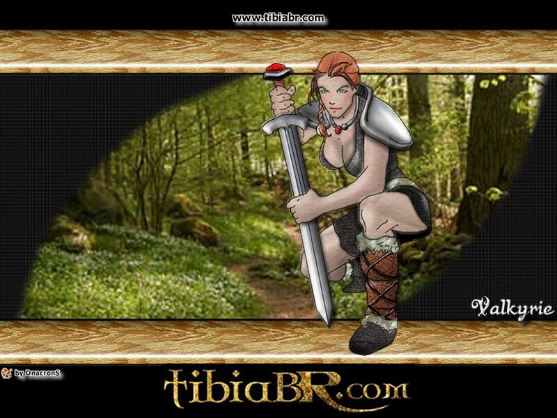 Valkyrie warrior in forest