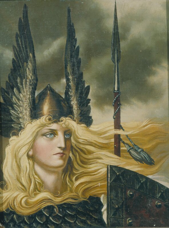 Valkyrie with spear and shield