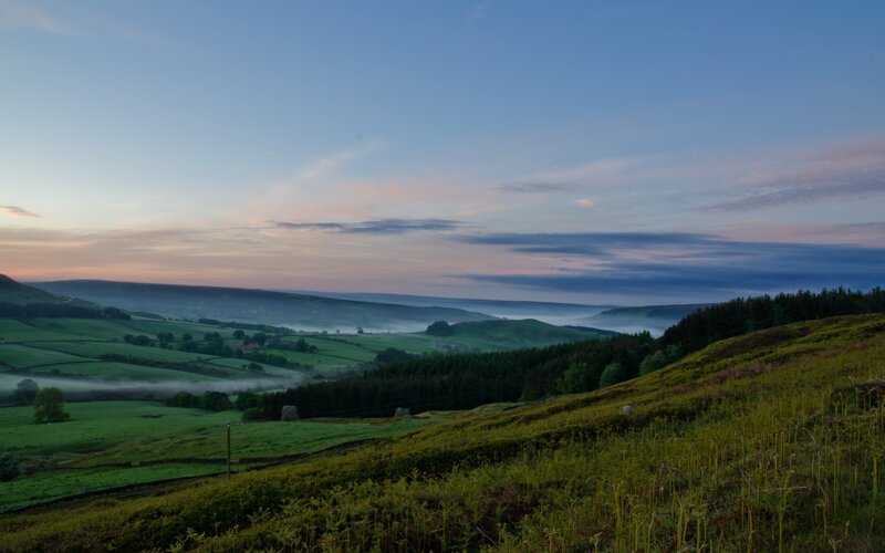 Valley at Dawn with Mist