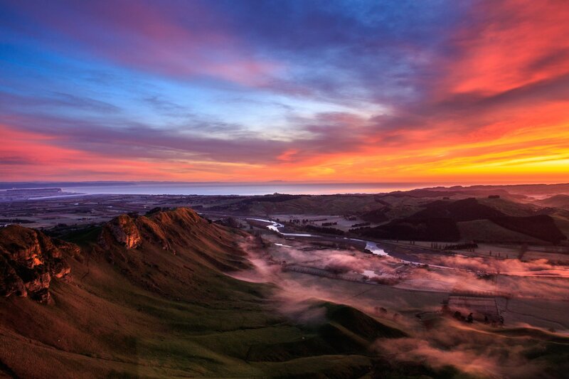 Valley at Sunrise — Orange