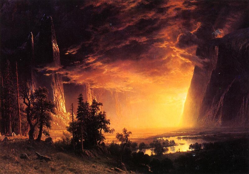 Valley at Sunset — Orange