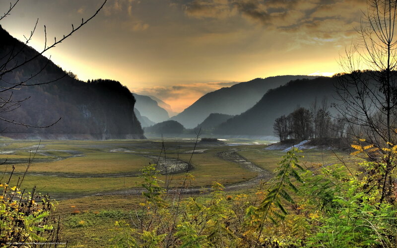 Valley at Sunset