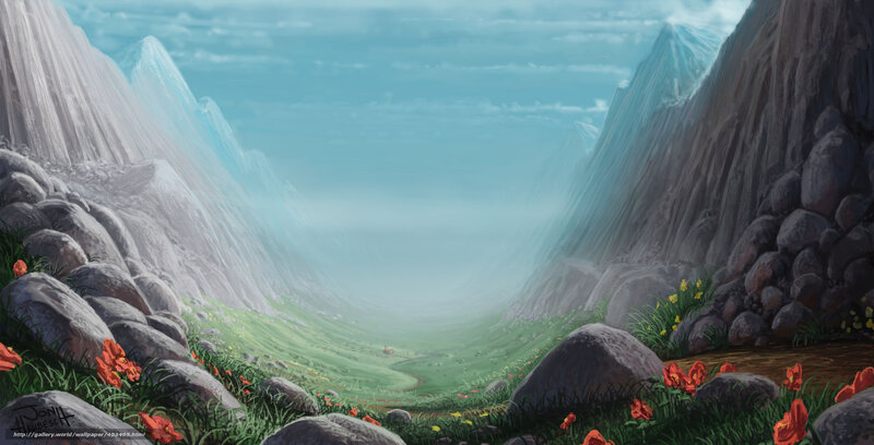 Valley Between Mountains