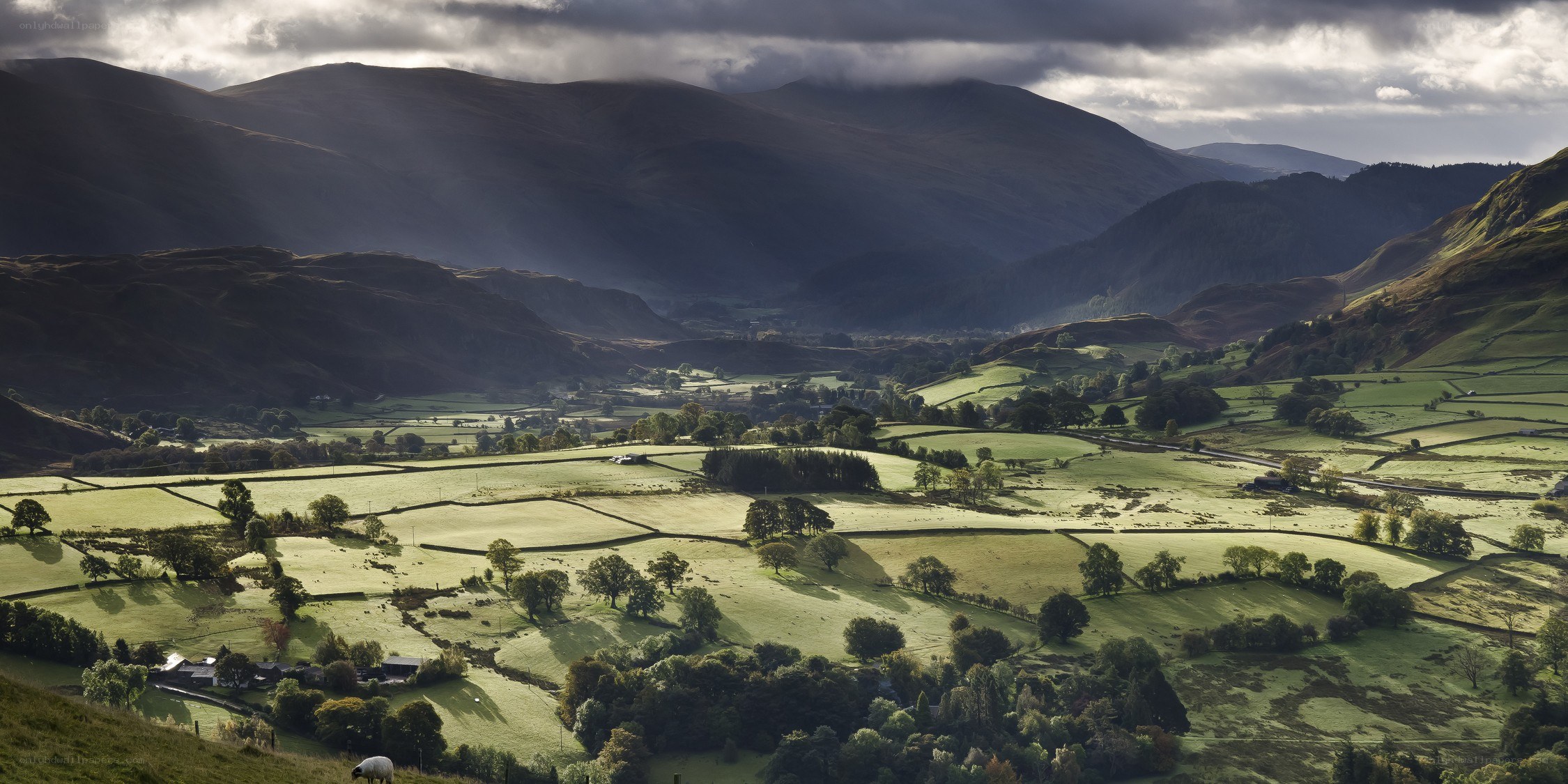 valley landscape with mountains