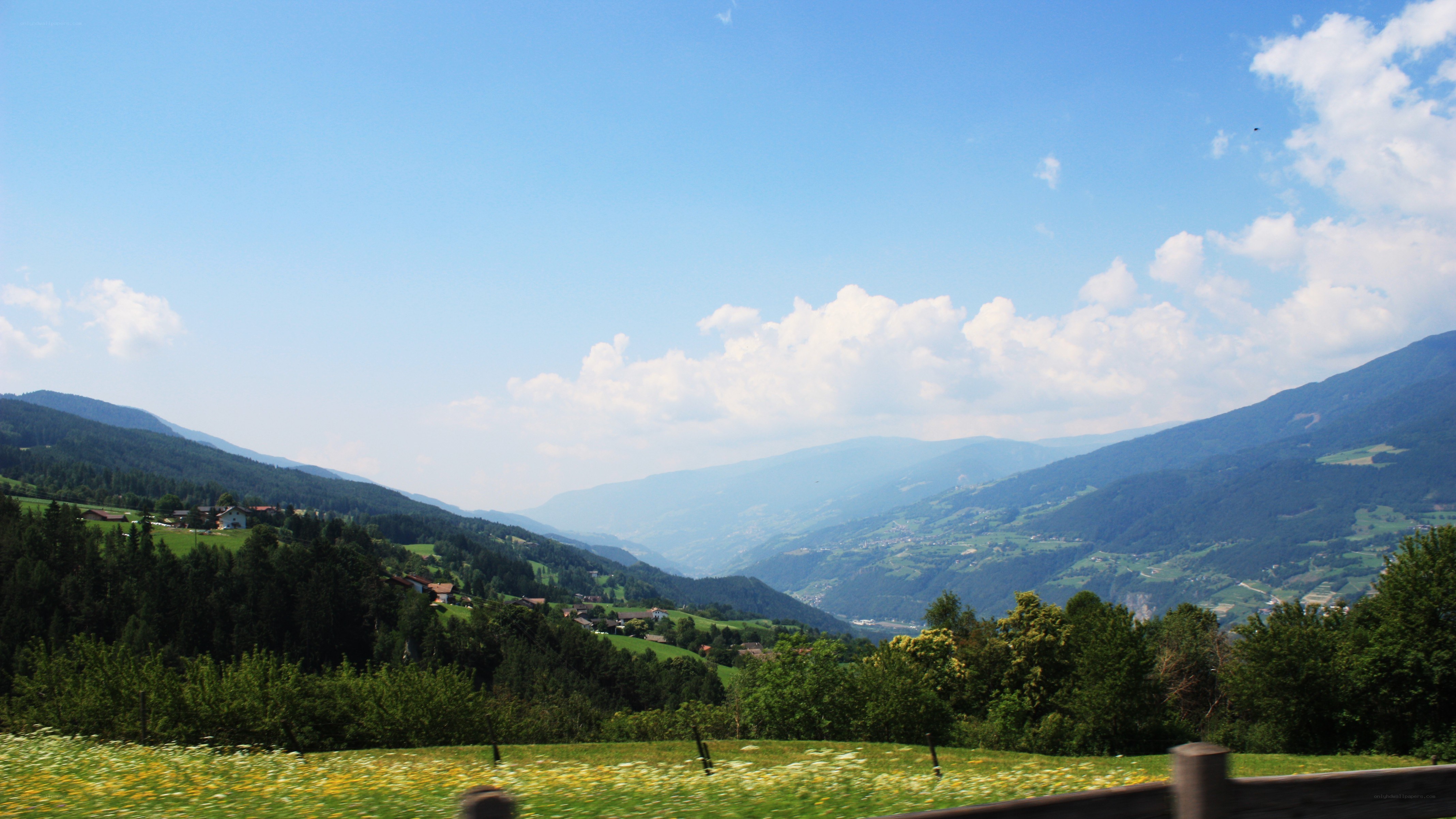 valley landscape with mountains