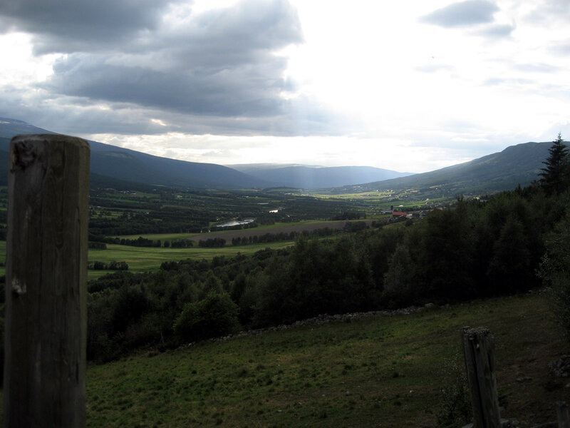 Valley Landscape with Mountains — Green