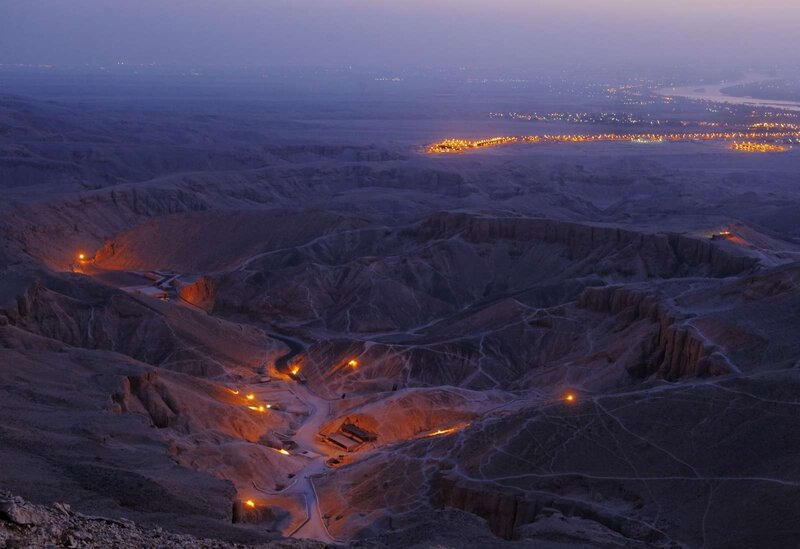 Valley of the Kings at dusk