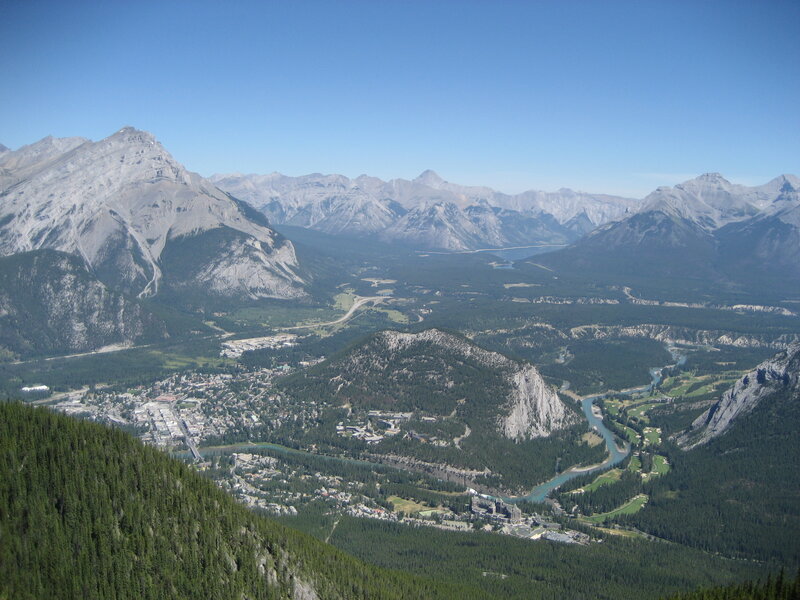 valley town surrounded by mountains