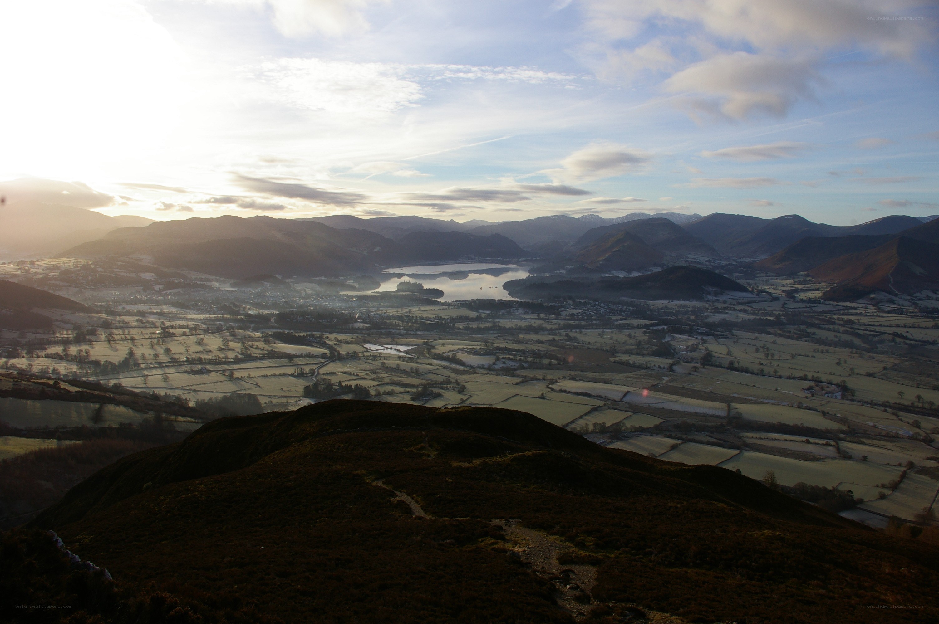valley view at sunrise