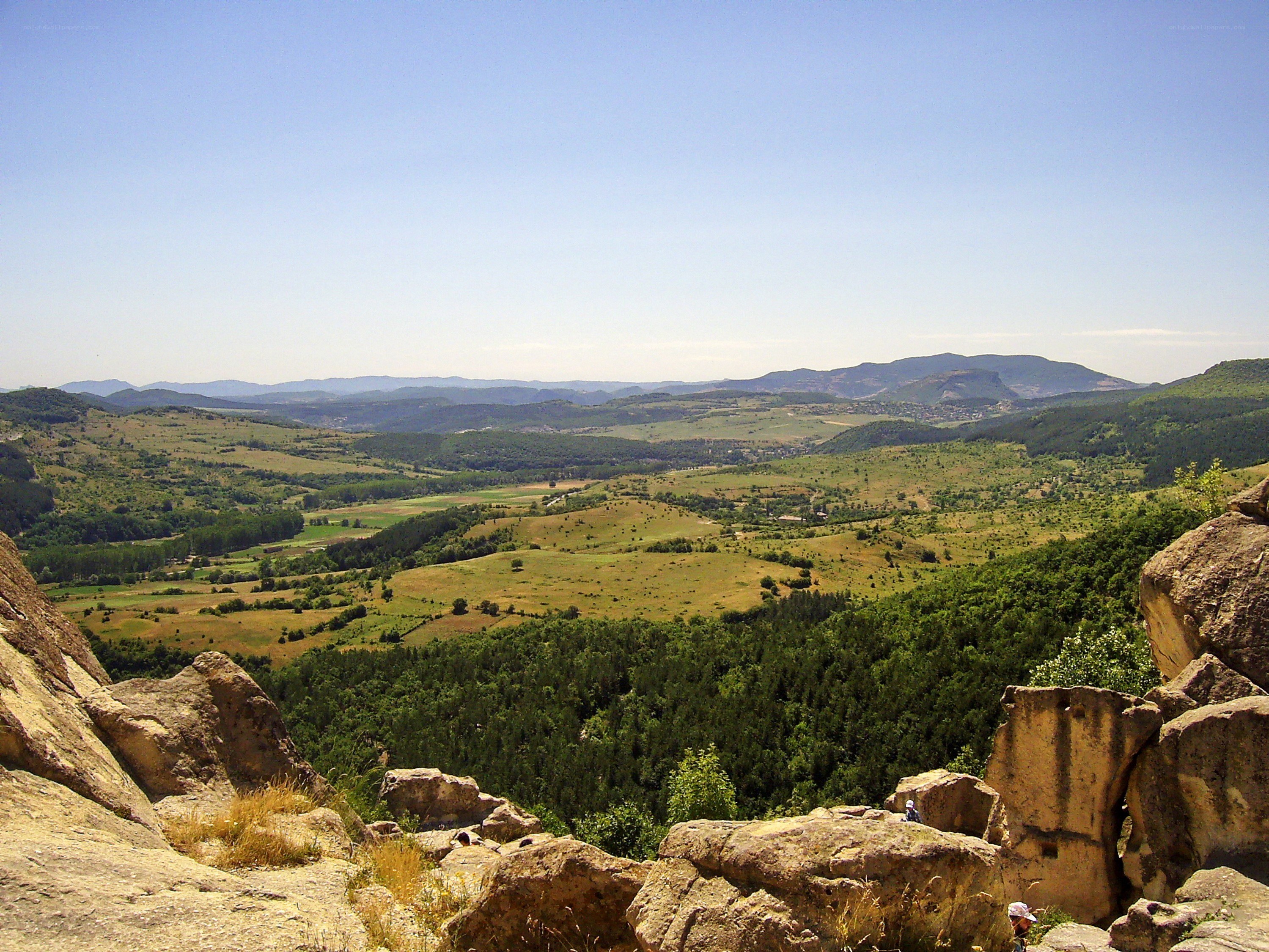 valley view from rocky cliff