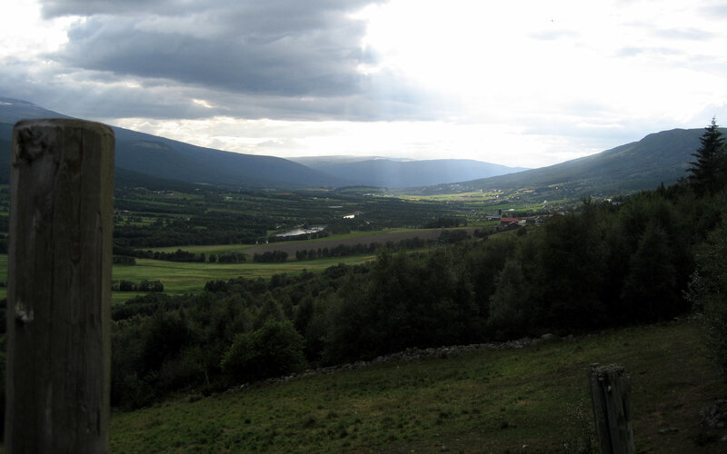 valley view with mountains
