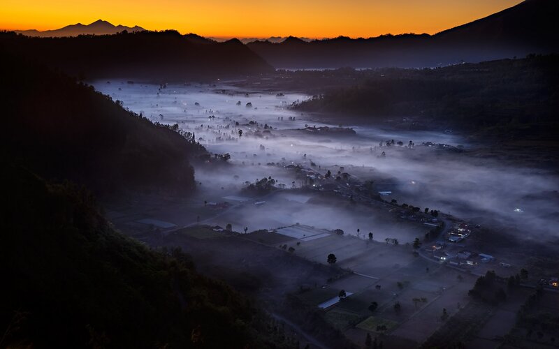 Valley Village at Dawn