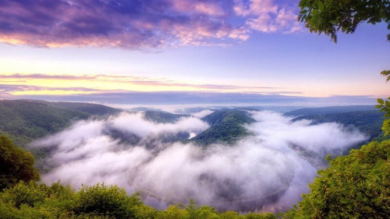 Valley with Fog and River — Green