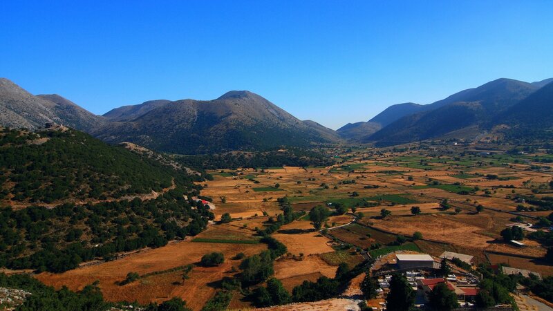 Valley with Mountains — Blue