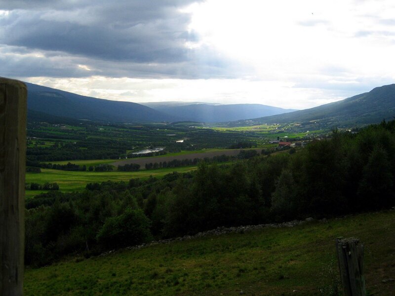 Valley with Mountains — Green, Dramatic