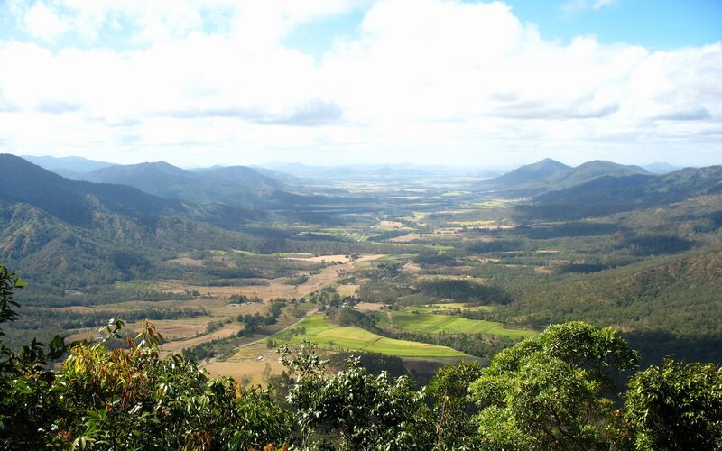 Valley with Mountains — Green, Serene