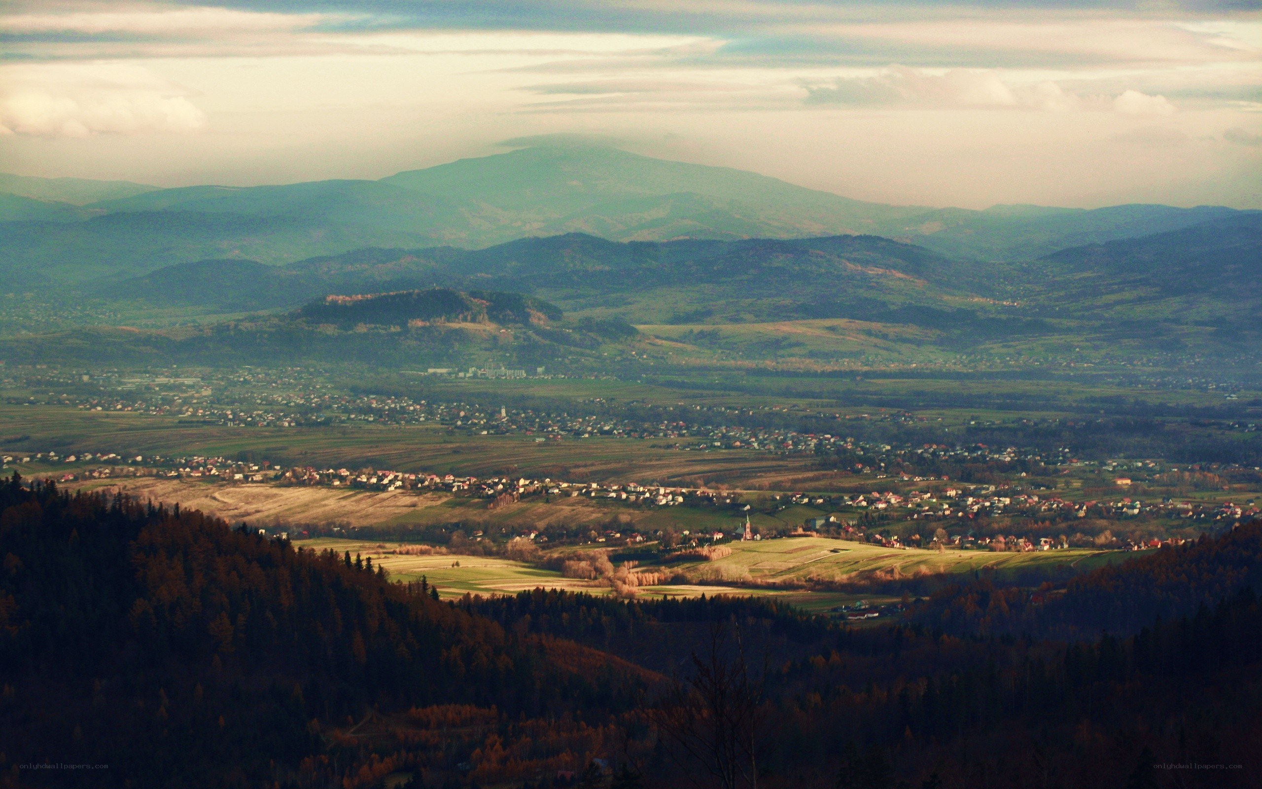 valley with mountains in distance